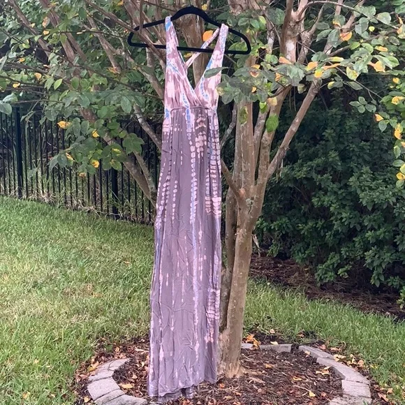 Hard Tail Dresses | New Without Tags Hardtail Twist Back Tie Dye Maxi Dress, Size Large | Color: Brown/Cream | Size: L | Shellyvizanko's Closet